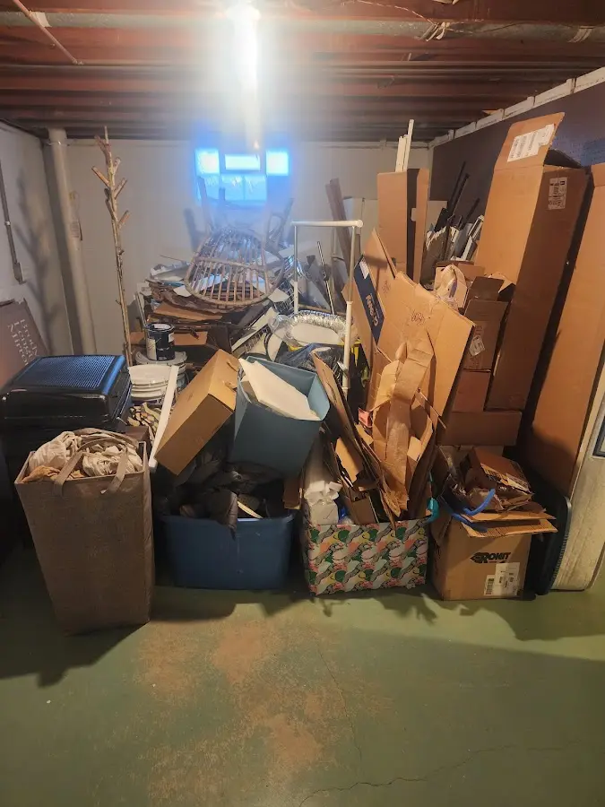 Roll-off dumpster container at job site for 20 Yard Dumpster Rental in North Brookfield